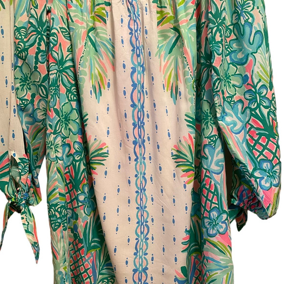 Lilly Pulitzer Mary Ellen Silk Dress Resort White Coconut Row Off The Sh… - Picture 5 of 14